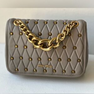 Miu Miu Studded Shoulder Bag